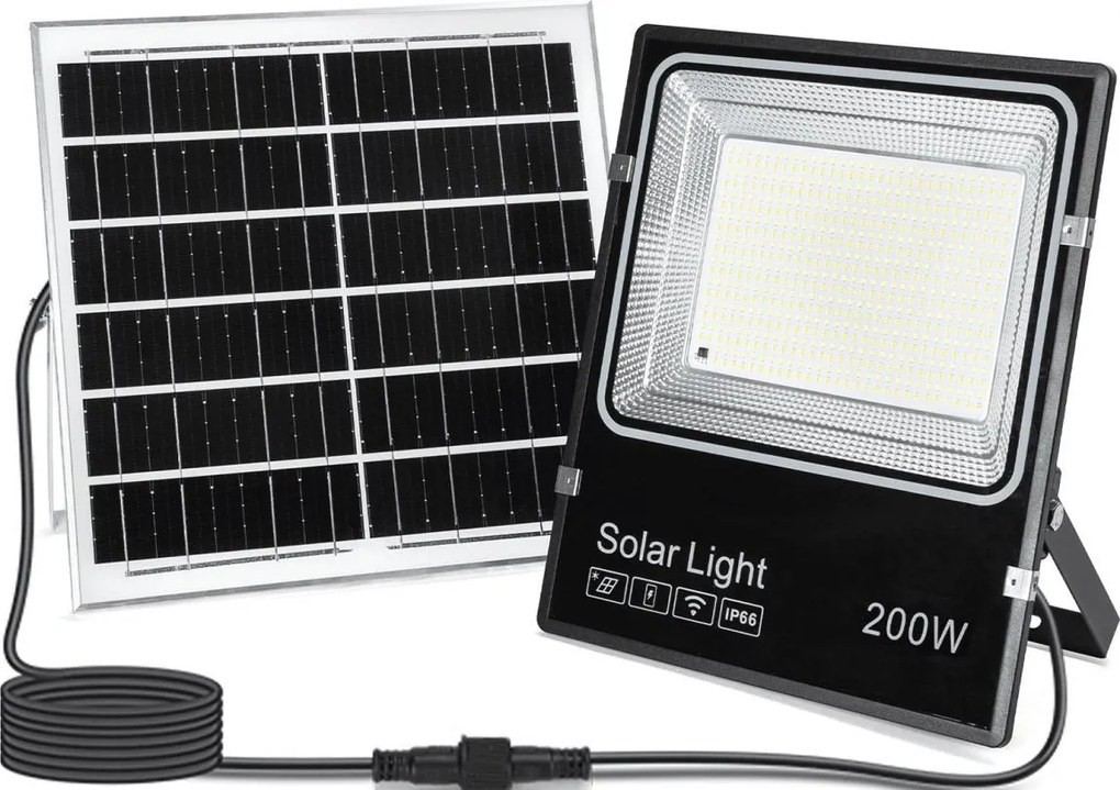 Aigostar-LED Proiector solar LED/200W/3,2V 3600mAh 3000K/4000K/6500K IP66 + telecomandă