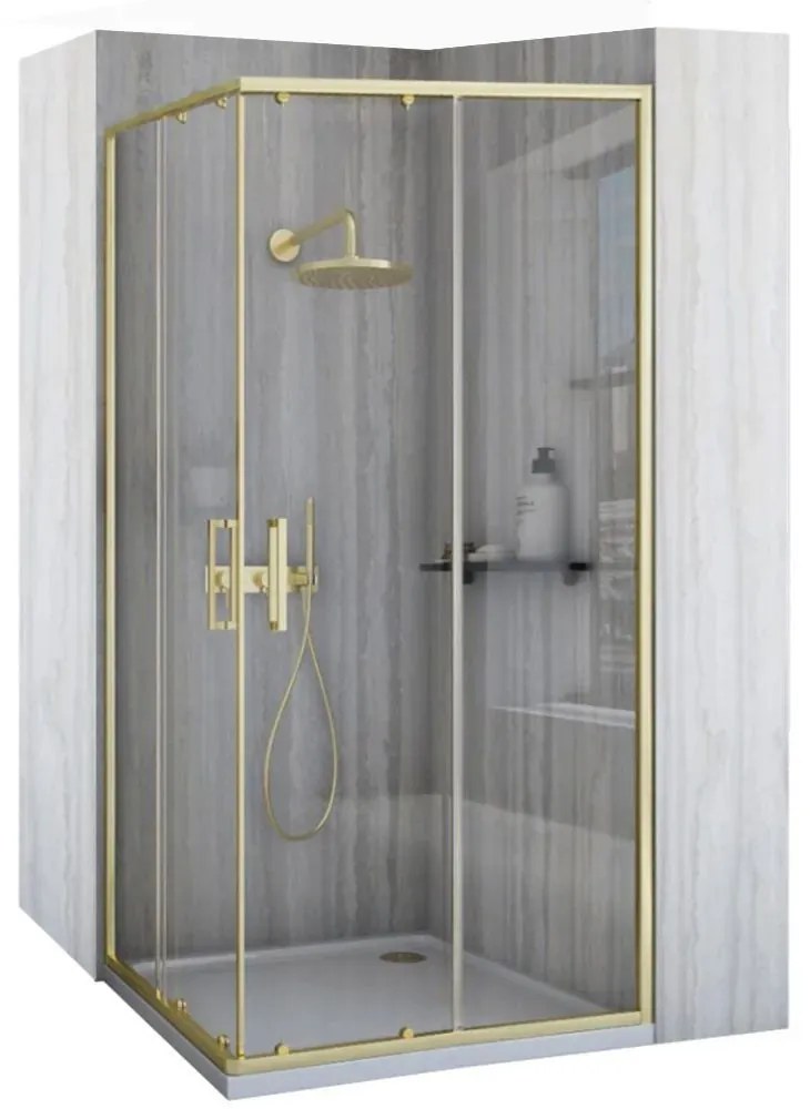 Cabina de dus auriu periat City 80x100 cm