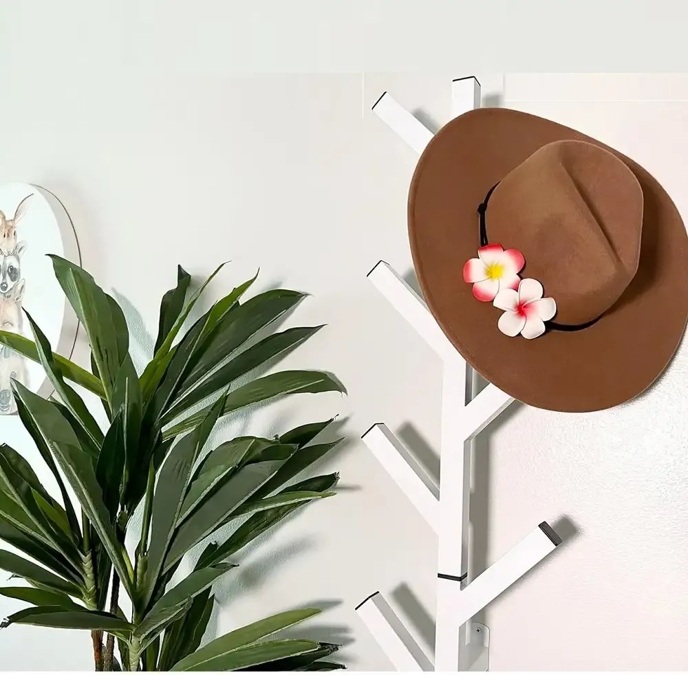 Cuier de perete metal 100 cm Three Homs, alb