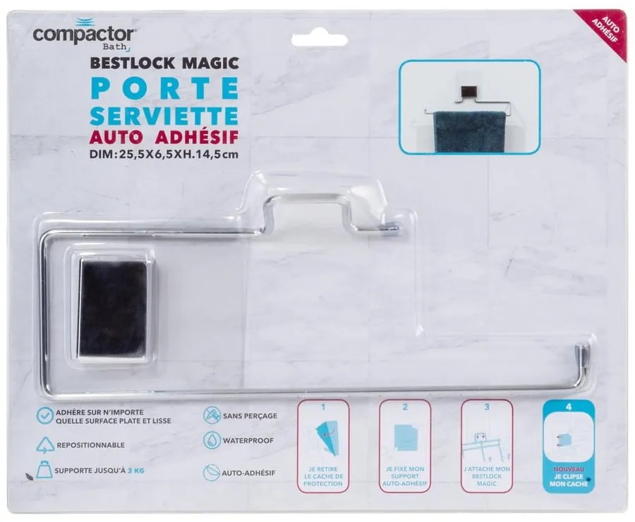 Suport de baie pentru prosoape Compactor Towel