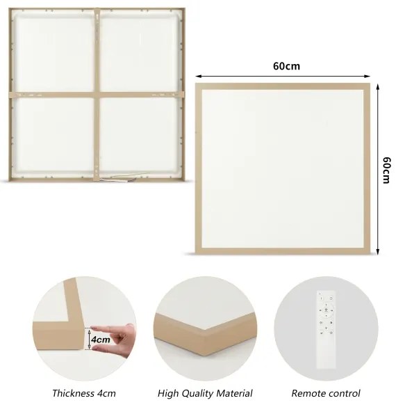 Brilagi - Lampă de baie FRAME SMART LED dimabilă, 50W/230V, 60x60, IP44 + telecomandă