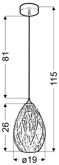 Lustră pe cablu GRAN 1xE27/60W/230V