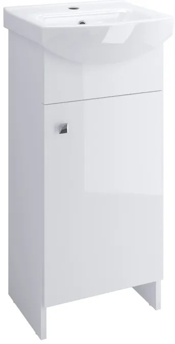 Set dulap baie cu 1 usa si lavoar inclus, 40 x 33 cm, Cersanit Sati