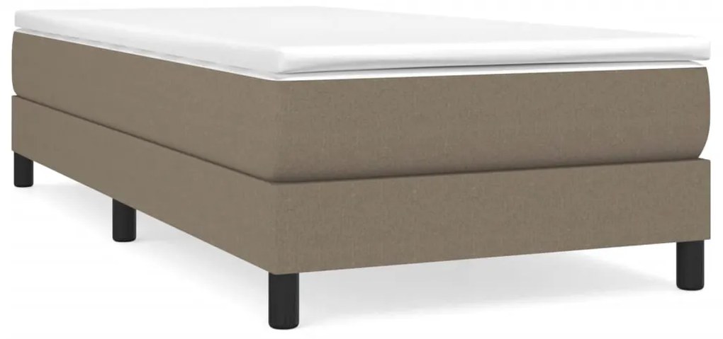 3120472 vidaXL Cadru de pat box spring, gri taupe, 80x200 cm, textil