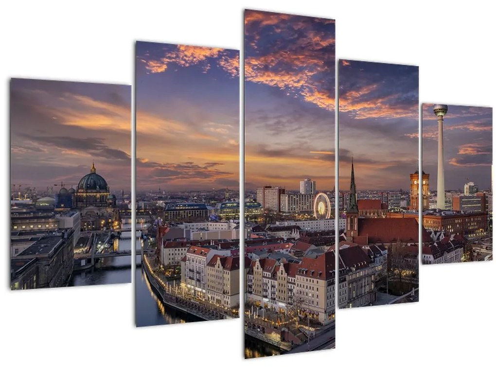 Tablou - Apus de soare în Berlin (150x105 cm)