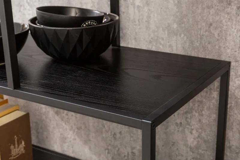 Raft design industrial Slim Line 185x115cm, negru