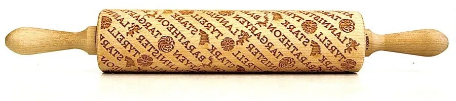 Făcăleț din lemn cu model pentru aluat Valek Game Of Thrones