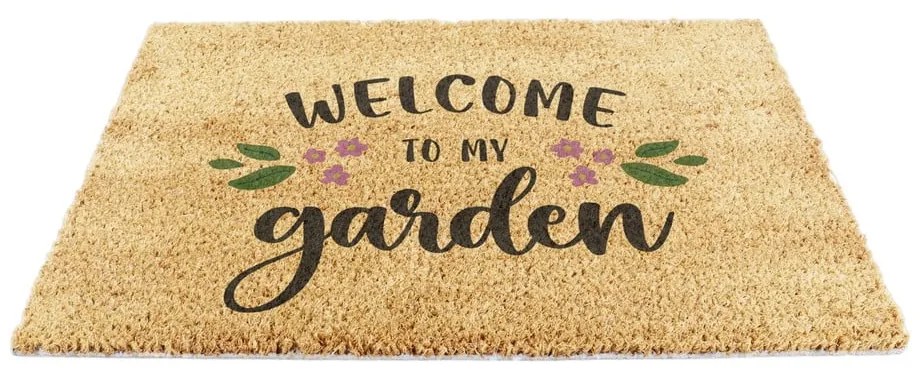 Covoraș de intrare din fibre de nucă de cocos 40x60 cm Welcome to My Garden – Artsy Doormats