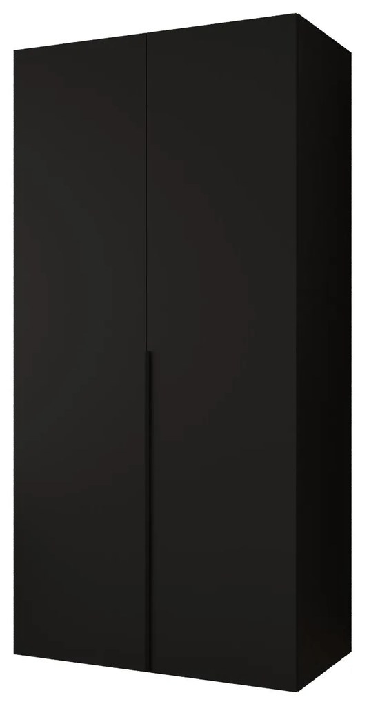 Dulap de haine 100 cm Alice 1 (Negru + Negru). 1126096