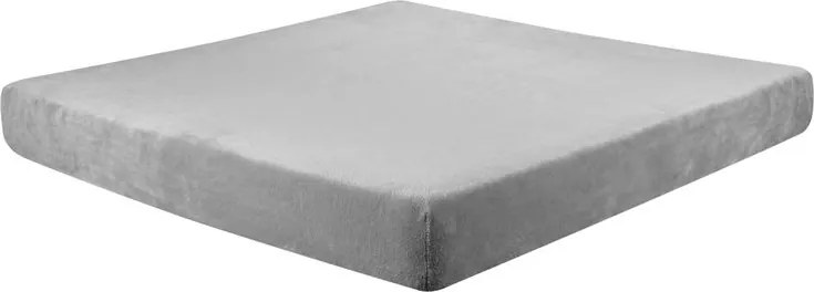 decoDoma Cearceaf cu elastic din micropluş, gri 180 x 200 cm