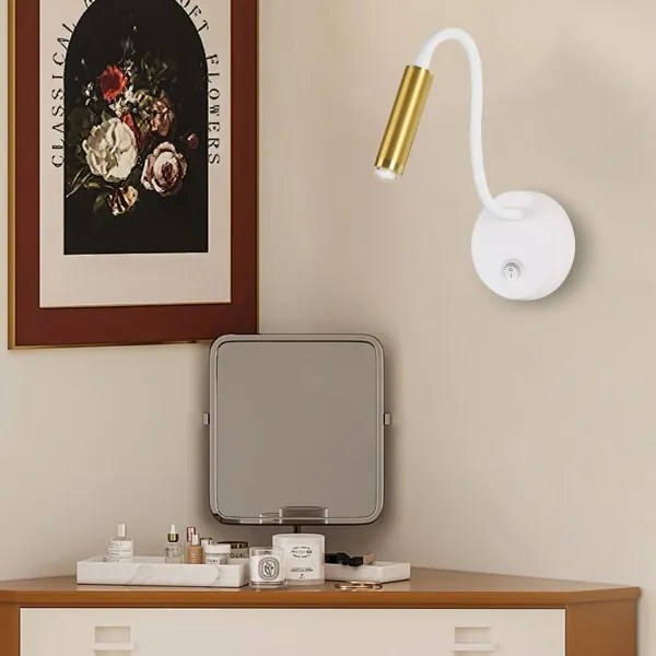 Lampă flexibilă dimabilă de perete Brilagi MAYA 1xG9/4W/230V alb/auriu