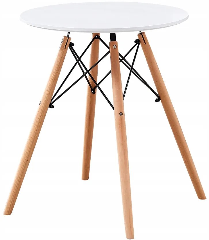 Masă rotundă ANELLO Albă 100 cm