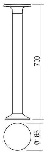 Redo 90374 - Lampă LED de exterior AURA, 8W, 230V, 3000K, 70 cm, IP65, antracit