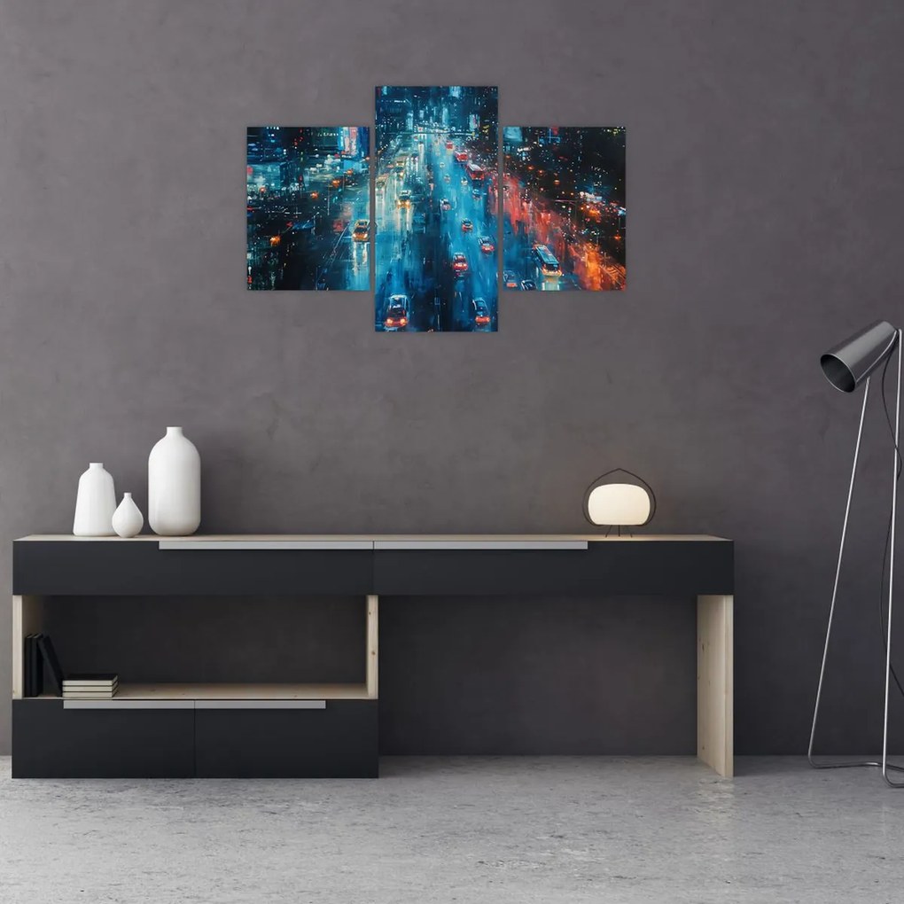 Tablou - Oraș mare, pictură în ulei (90x60 cm)