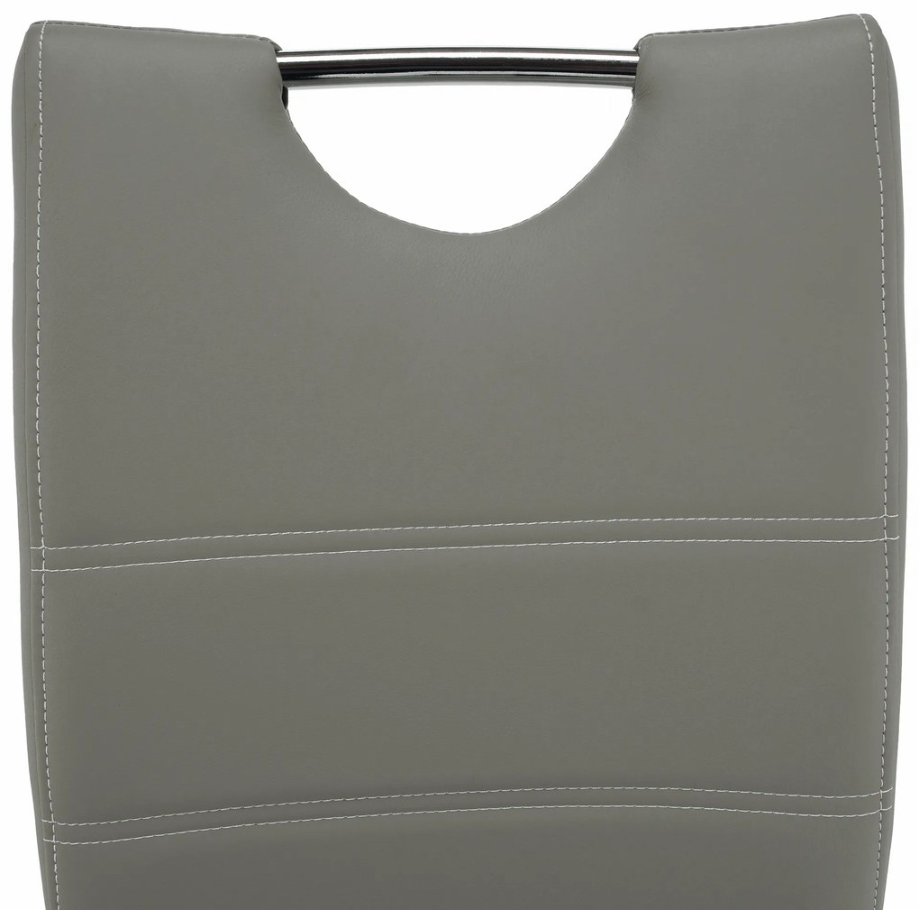 Scaun de sufragerie Abalia New (gri deschis + Crom). 808097