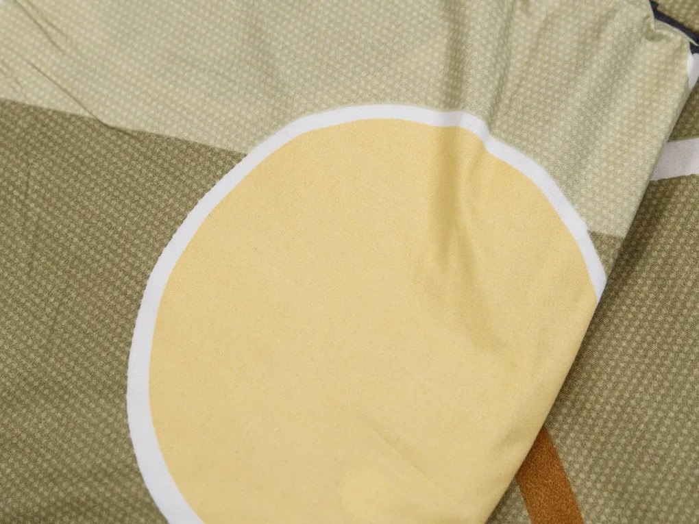 Lenjerie de pat din bumbac maro PINZON + husa de perna 40 x 50 cm gratuit