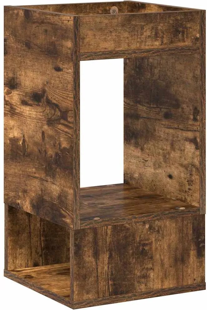 vidaXL Masă laterală Stejar fumuriu 30 x 30 x 56 cm Lemn compozit