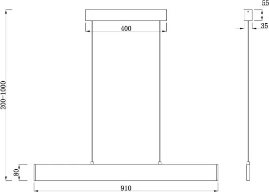 Lustră LED pe cablu Maytoni P010PL-L23G3K STEP LED/23W/230V 3000K 91 cm auriu