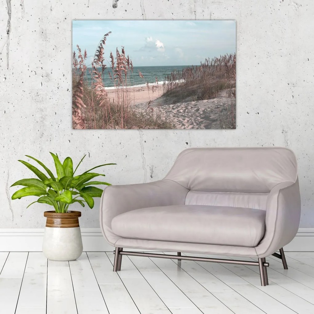 Tablou - Plaja roz (90x60 cm)