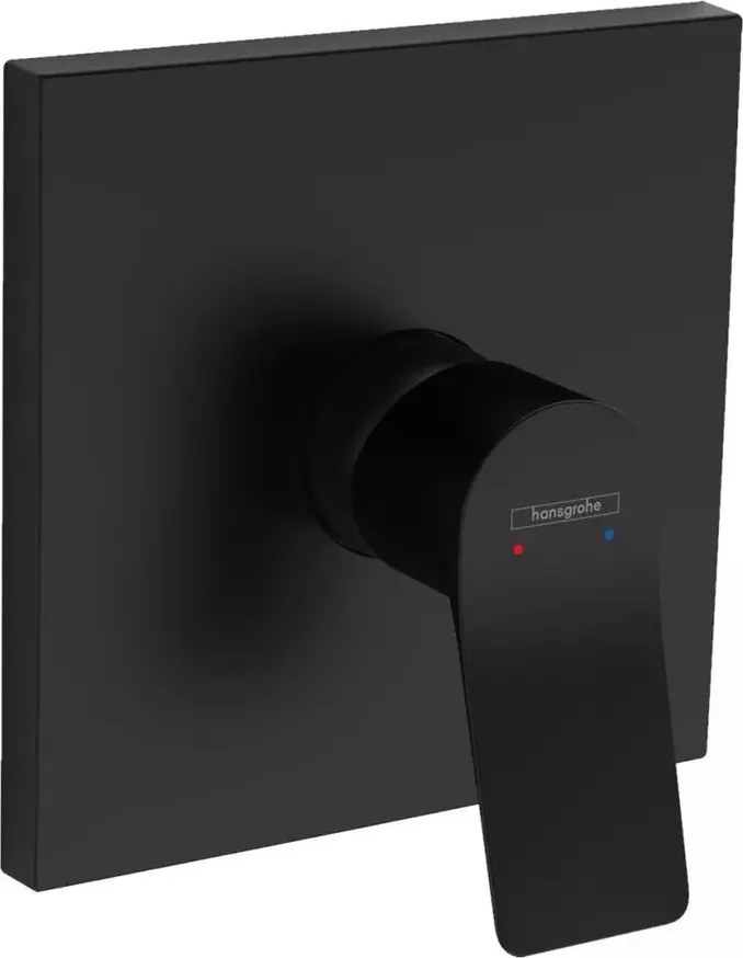Baterie dus incastrata Hansgrohe Vivenis negru mat fara corp incastrat