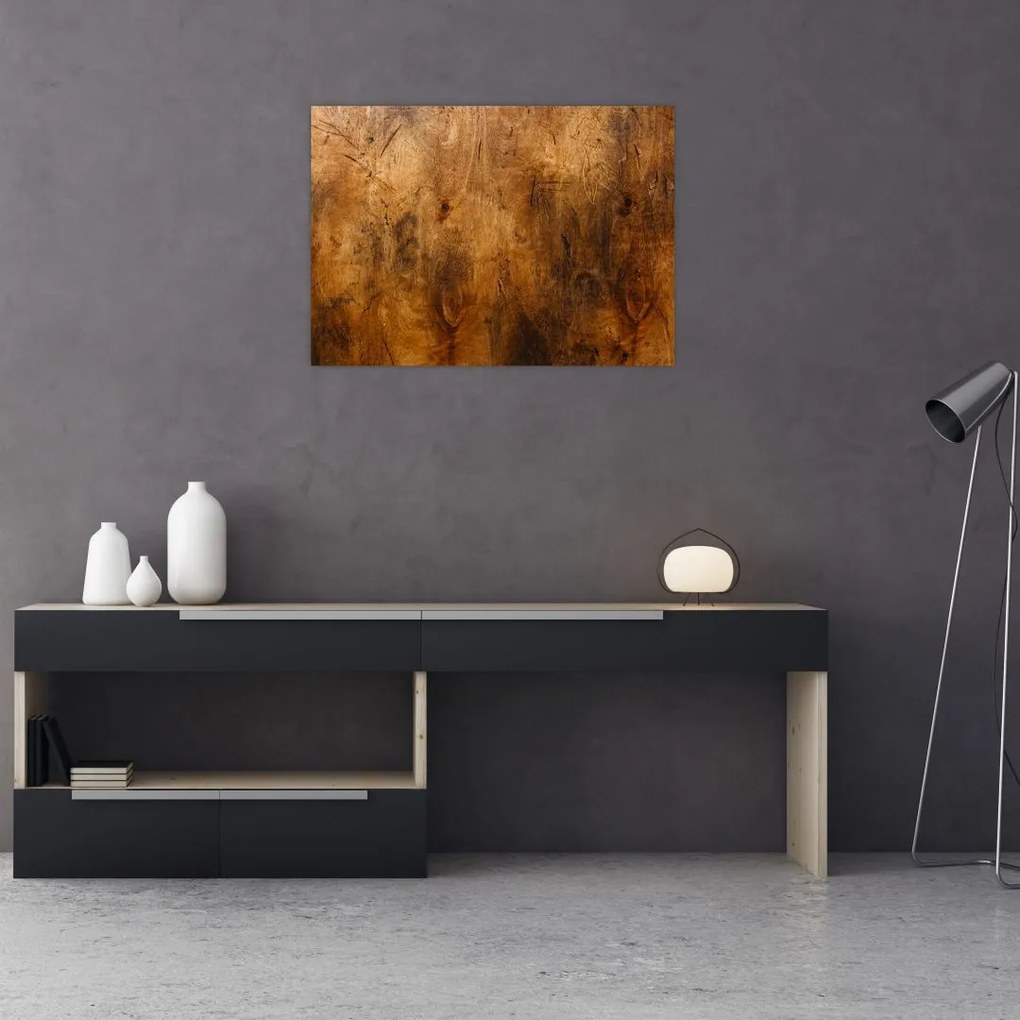 Tablou pe sticlă - Lemn în detaliu (70x50 cm)