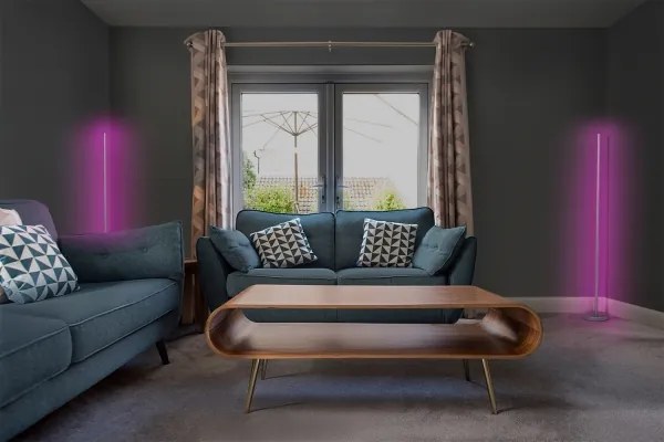 Osram - Lampadar LED RGBW SMART+ MAGIC dimmabil, 11,5W/230V, argintiu, Wi-Fi+telecomandă