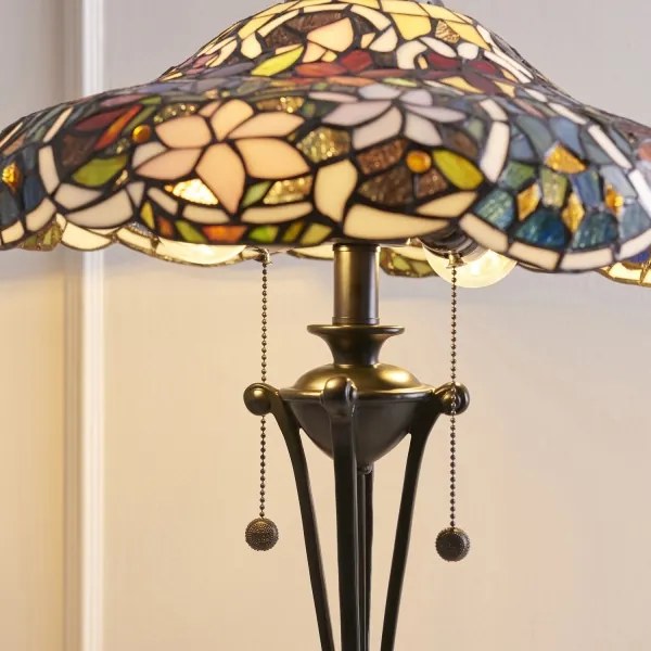 Endon 64326 - Lampă de masă Tiffany SULLIVAN 2xE27/60W/230V Ø 40 cm