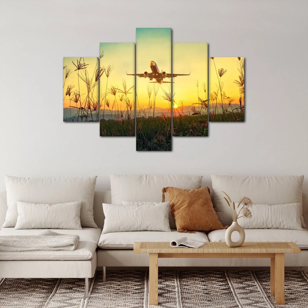 Tablou cu avion zburând (150x105 cm)