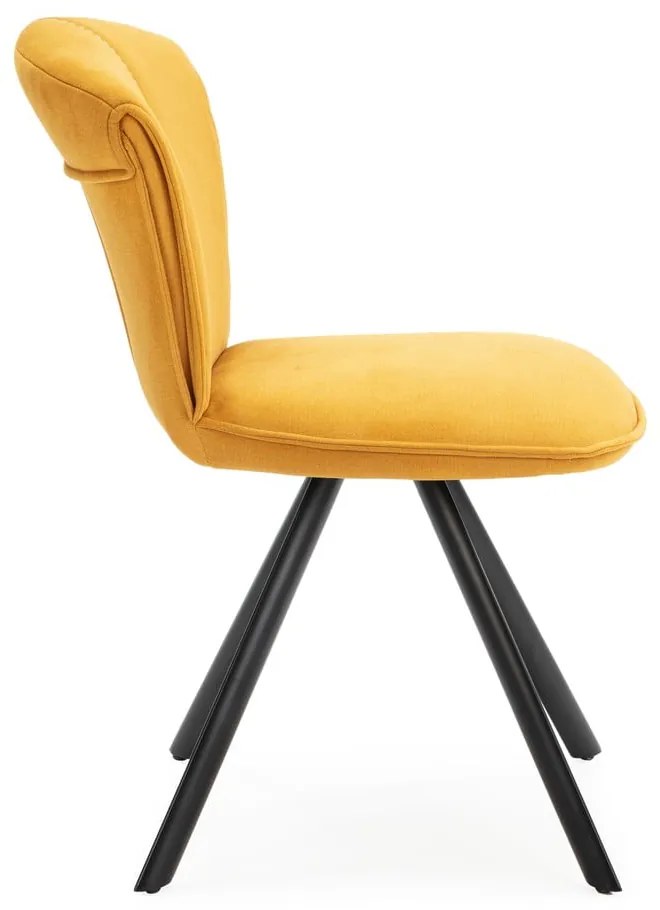 Scaune de dining galbene 2 buc. Simbra – Marckeric