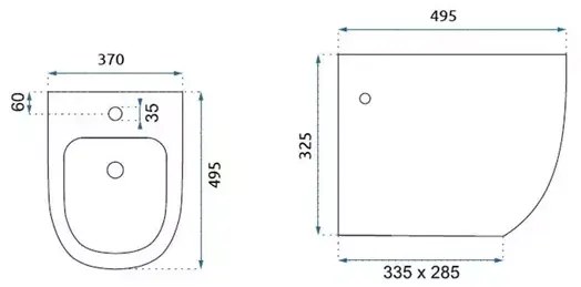 Set vas WC suspendat Rea Carlo Mini cu capac softclose si bideu alb