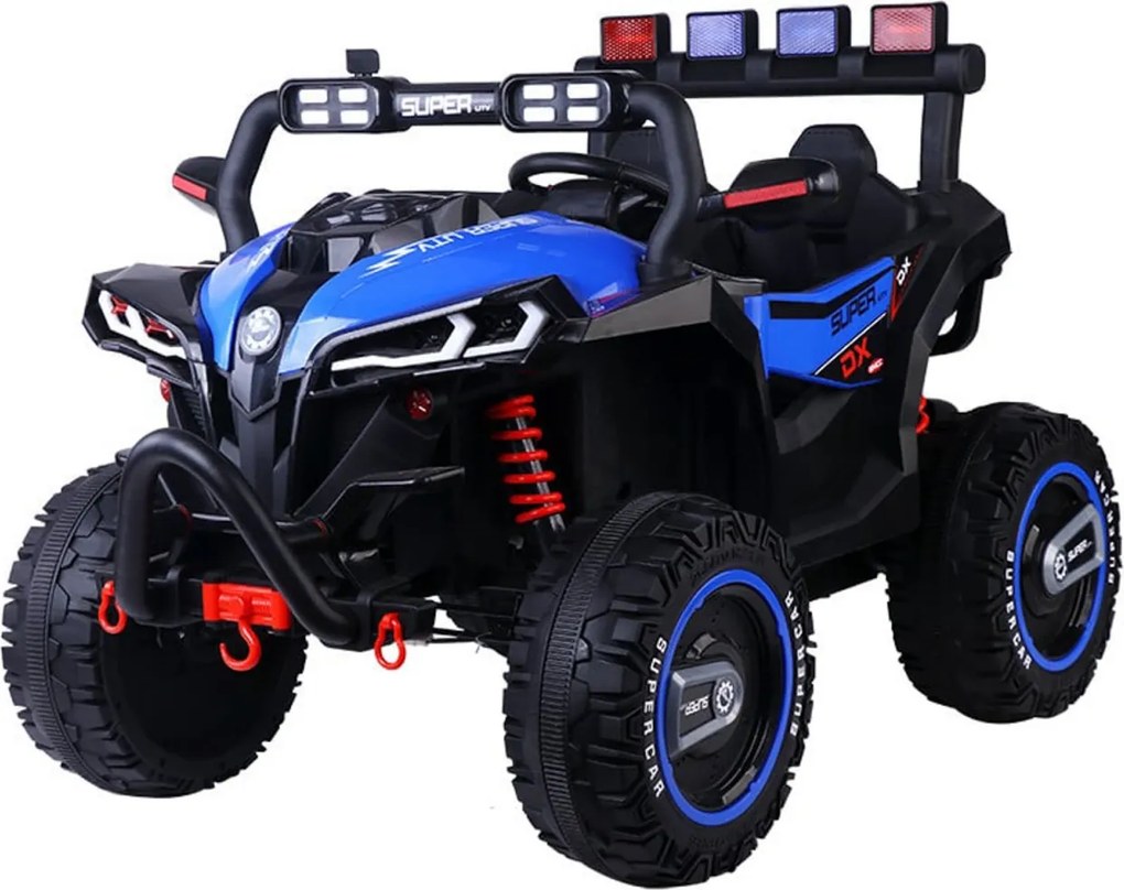 Masinuta Electrica cu acumulator pentru copii NOVOKIDS™ Super Beasty Buggy UTV , 2 locuri, Cu faruri luminoase, Telecomanda, 3-9 ani , max 30 kg ,
