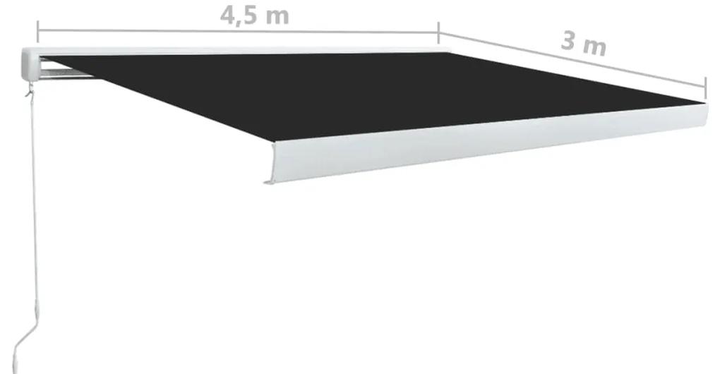 Copertina manuala tip caseta, antracit, 450 x 300 cm Antracit, 450 x 300 cm