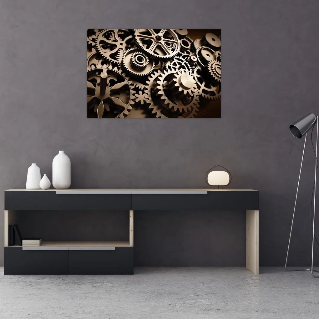 Tablou - Piese de ceas (90x60 cm)