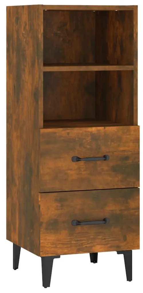 817417 vidaXL Servantă, stejar fumuriu, 34,5x34x90 cm, lemn compozit