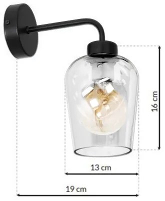 Aplică SANTIAGO 1xE27/60W/230V transparent