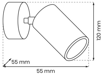 Spot de perete HUDSON 1xGU10/8W/230V alb