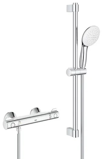 Baterie dus termostatata Grohe Grohtherm 800 crom lucios cu set de dus