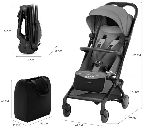 KINDERKRAFT SELECT - Cărucior sport PILOT 2 gri