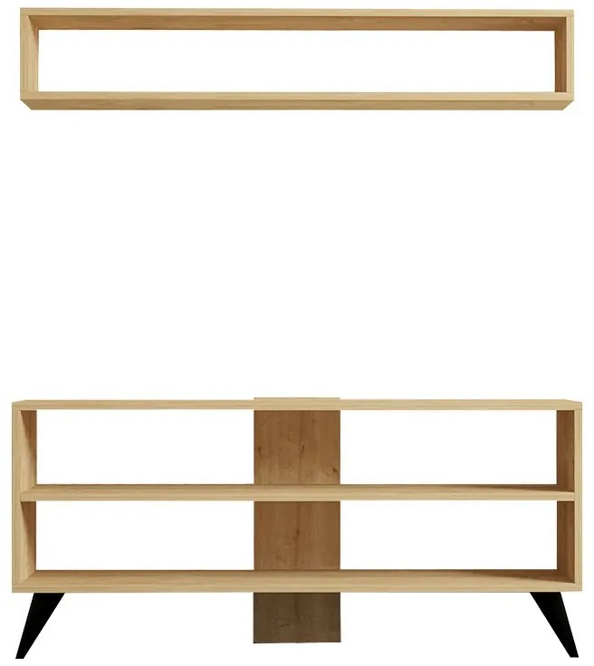Set mobilier pentru living Prestige, Pako World, Stejar, 120x29x50 cm