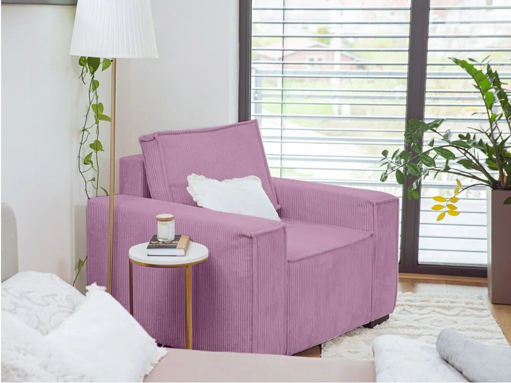 Fotoliu cu taburet SMART SET, lila