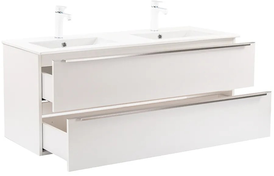 Dulap inferior Vario Trim 120 cu lavoar alb-alb