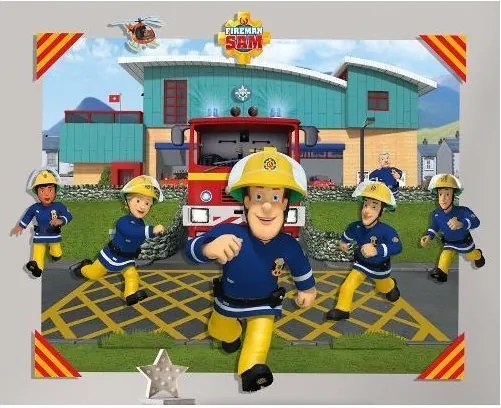 Walltastic - Tapet 3D pentru copii Pompierul Sam