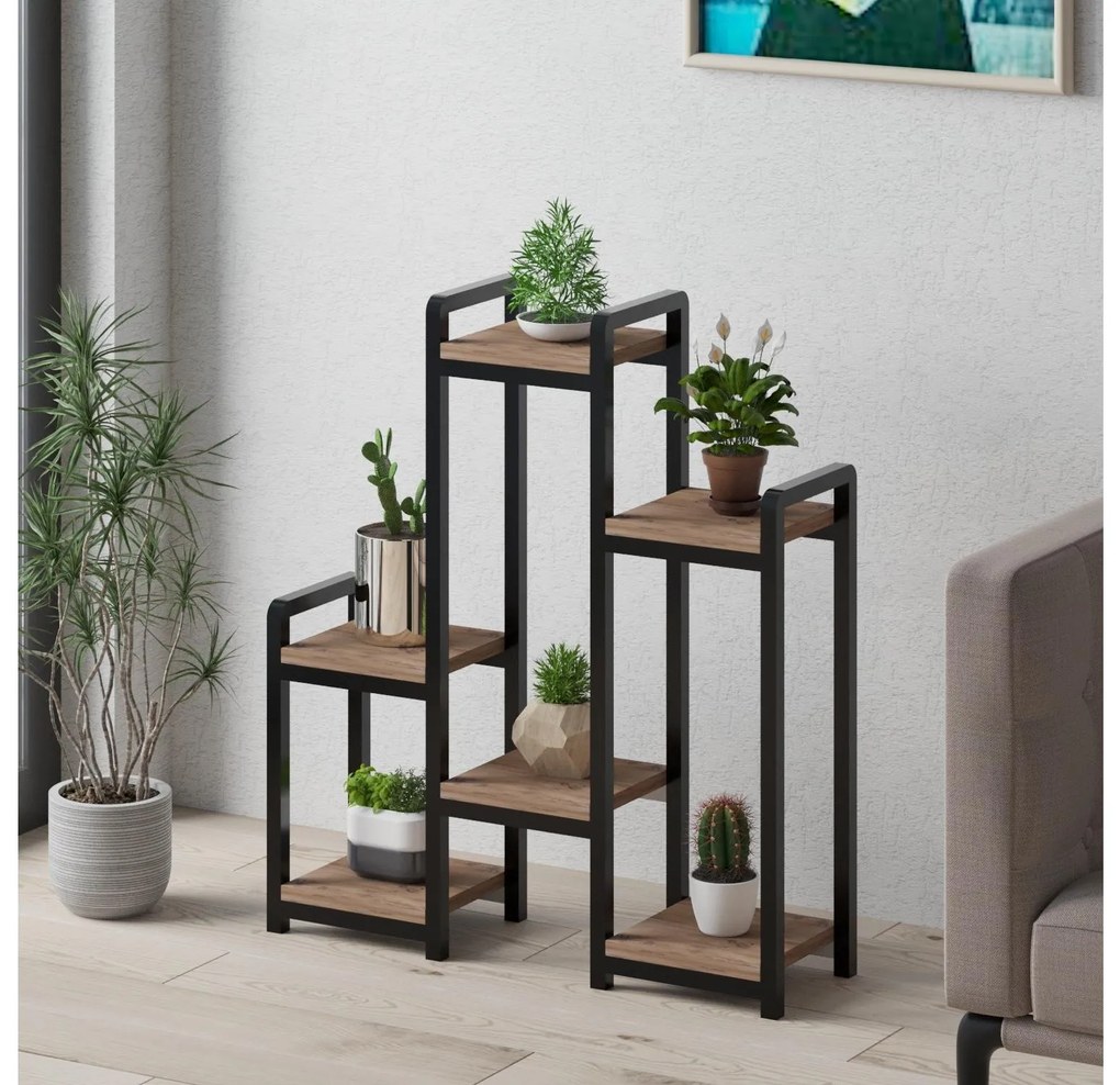 Ghiveci de flori decorativ Vopamo 2 (pin atlantic + negru). Promo -28%. 1093630
