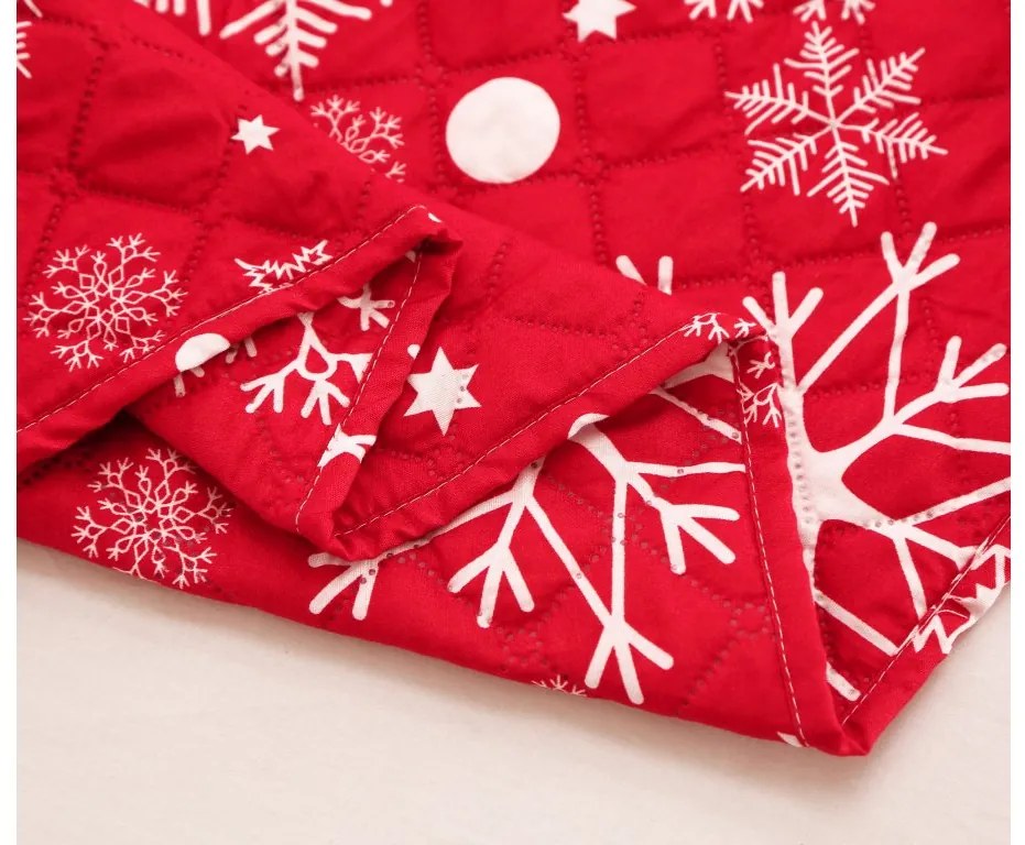 Cuvertura de pat cu model SNOWFALL, rosu Dimensiune: 220 x 240 cm