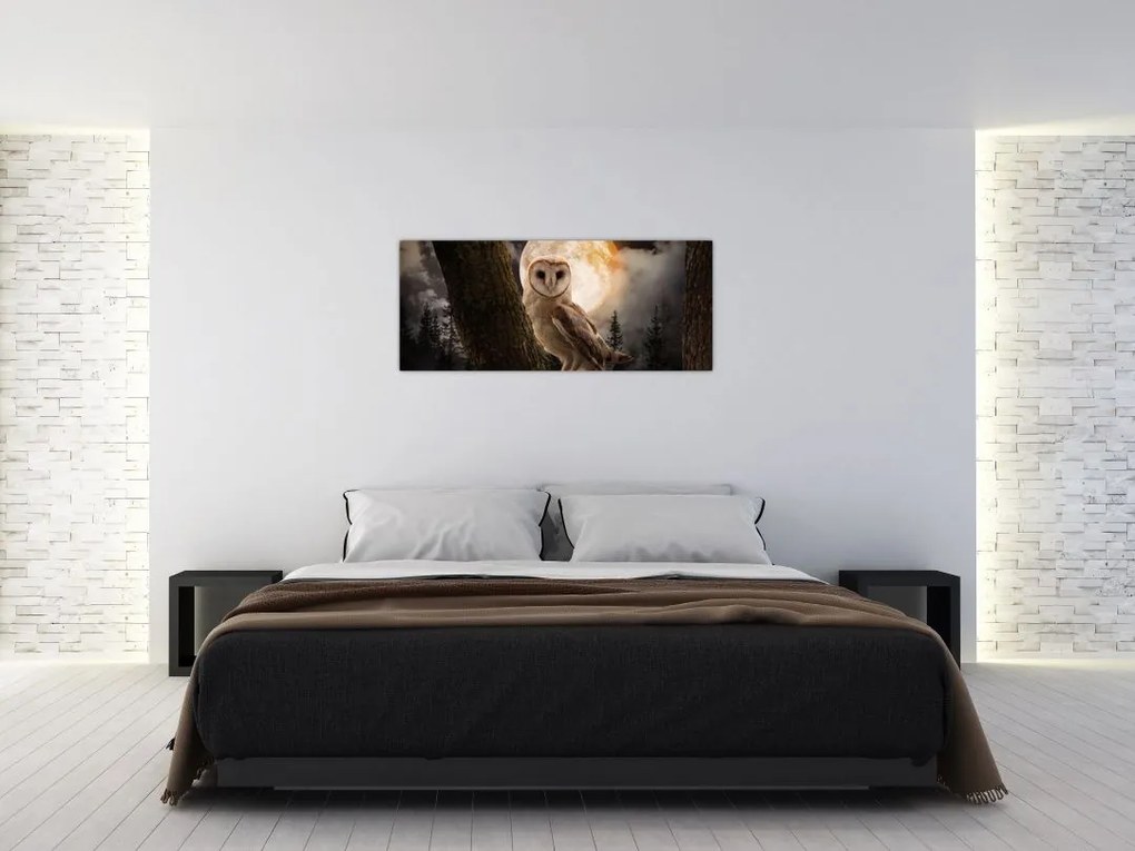 Tablou cu bufnița (120x50 cm)