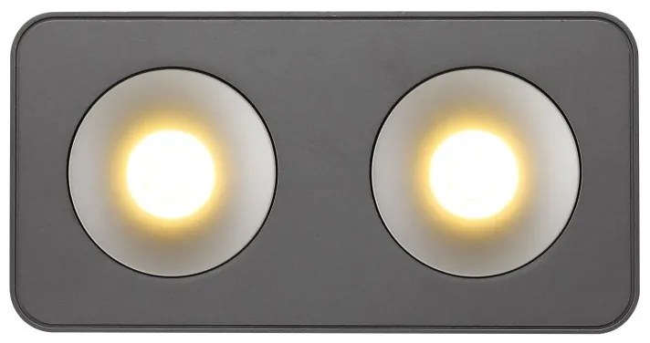 Spot LED aplicat aluminiu gri HANGARAU 2