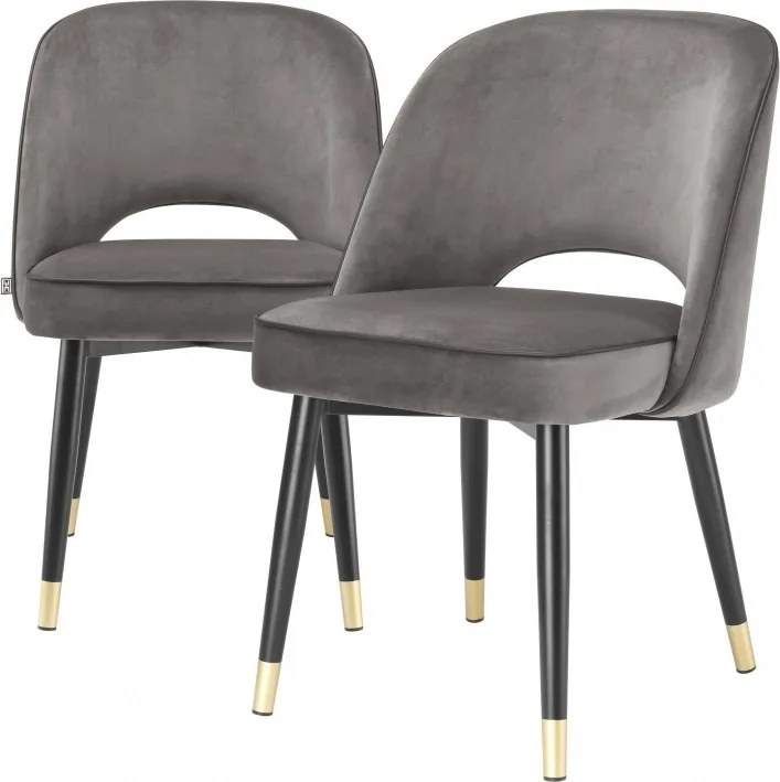 Set de 2 scaune design elegant Cliff, gri 114313 HZ
