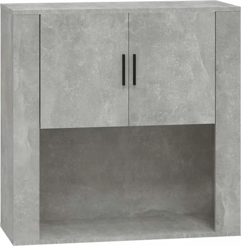 vidaXL Dulap de perete, gri beton, 80x33x80 cm, lemn prelucrat