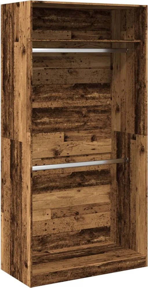 vidaXL Șifonier, lemn vechi, 100 x 50 x 200 cm, lemn prelucrat