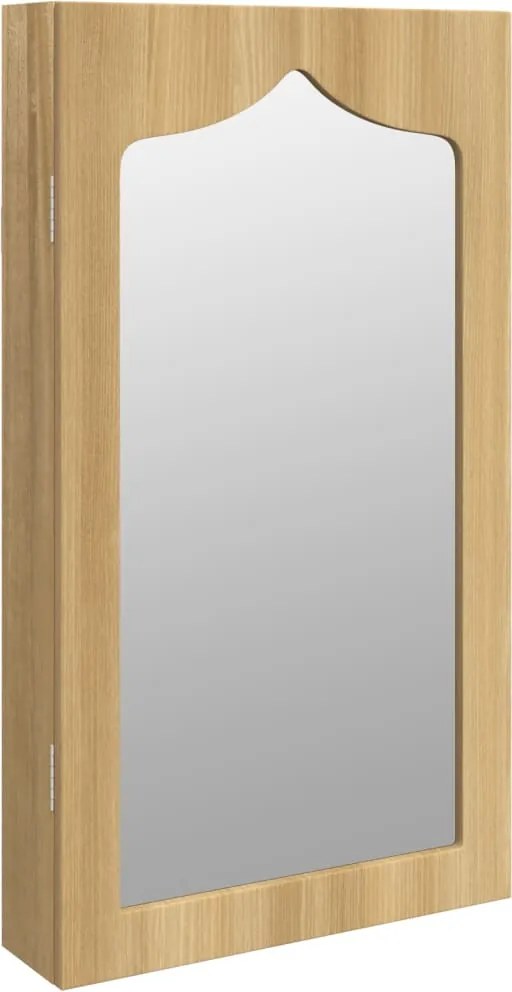 vidaXL Dulap de bijuterii cu oglindă montat pe perete 37,5x10x67 cm